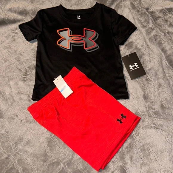 Boys Under Armour Matching Short Set Size 24m NWT - Picture 1 of 3